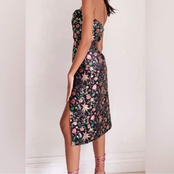 Lulus Jacquard Floral Dress - Picture 4 of 9